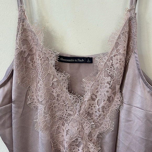 Abercrombie & Fitch Mauve Lace Cami Bodysuit Size Large - Picture 4 of 8